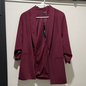 Fashion Nova Women's Deep Red Blazer